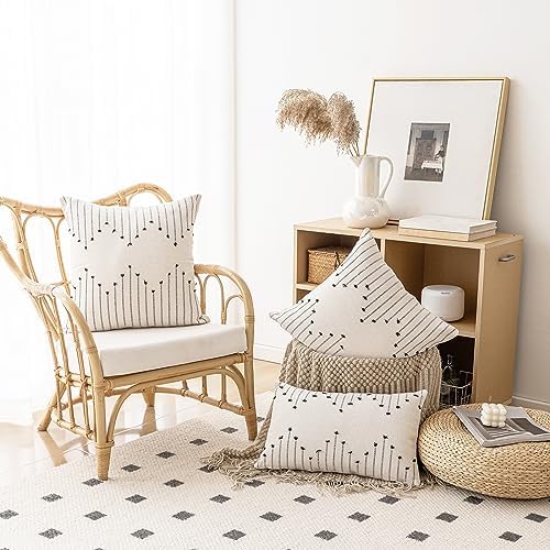 LILEPOY Boho Throw Pillow Covers 18x18 Farmhouse Decorative Pillow case - Image 4