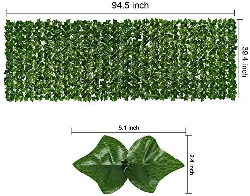 DearHouse 98.4x39.4in Artificial Ivy Privacy Fence Wall Screen, Artificial Hedges Fence and Faux Ivy Vine Leaf Decoration for Outdoor Garden Decor - Image 3