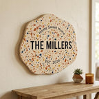 Custom Family Name Sign & Personalized Welcome Wall Decor – 20 Unique Faux Textures – UV Printed Lightweight MDF Plaque for Home Entryway & Gifts (The Modern Terrazzo) - Image 5