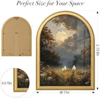 Wheatwin Halloween Wall Decor, Vintage Ghosts Arched Framed Wall Decor - Image 3