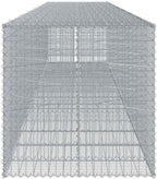 vidaXL Gabion Basket with Cover 295.3"x39.4"x39.4" Galvanized Iron - Image 6