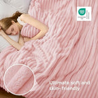 Bedsure Soft King Size Blankets for Bed Coral Pink 108"x90" - Image 4