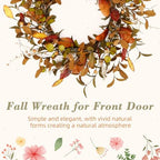 YNYLCHMX 20" Fall Wreath for Front Door, Eucalyptus, Berry and Magnolia - Image 4