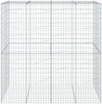 vidaXL Gabion Basket with Cover 78.7"x39.4"x78.7" Galvanized Iron - Image 5