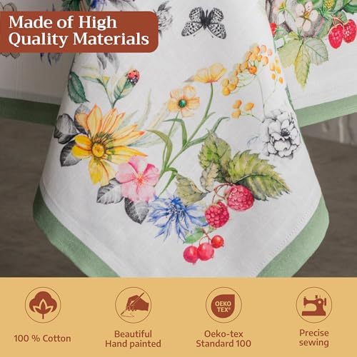 Maison d' Hermine Table Cloth Rectangle Table Reusable 100% Cotton 60"x108" - Image 3