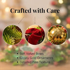MOYEE Christmas Candle Holder Wreath Single 14 inch, Christmas Candle Ring - Image 2