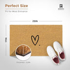 Coir Welcome Mat, Non-Slip, Heart, 17 x 29 in - Image 2