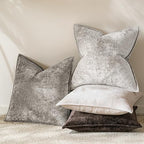 a moment Throw Pillow Covers 20X20 Inch 4 Packs,Soft Velvet Decorative Pillow Cases with 3D Ice Flower,Texture Modern Accent Cushion Covers for Sofa Couch Home Decor Urban Stone - Image 5