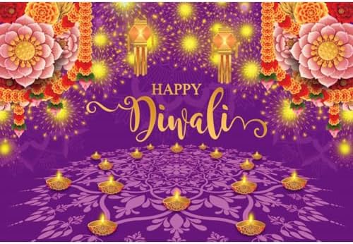 Diwali Party Backdrop Indian Pooja Traditional Decoration 12x10ft - Image 3