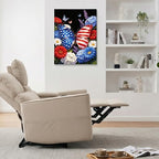 July 4th Patriotic Canvas Wall Art 4th of July USA Decorations American Flag and Butterfly Picture Wall Decor Independence Day Home Decor 24x32in - Image 3