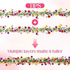 8 Pcs 6 ft Artificial Flowers Wisteria Garland, Multicolor - Image 4