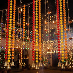 12 Pcs 4 ft Diwali Marigold Garland Decorations Indian Artificial Flowers - Image 5