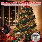 2 Pcs 6 ft Christmas Ball Ornament Garland, Dark Green - Image 4