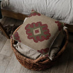 Trade Star Square 70% Jute 30% Wool Kilim Cushion Cover for Home Decor - Image 4
