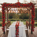 Suzile 20 Pcs 160 ft Artificial Rose Flower Garland Fake Silk Vine Flower Garland for Wedding Arch Realistic Faux Hanging Rose Floral Ivy for Wedding Wall Garden Balcony Porch Decoration by Suzile