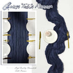 15 Pack Navy Blue Cheesecloth Table Runner 17 x 108 inch Cheese Cloth Table Runners 9ft Blue Table Runner Rustic Romantic Sheer Gauze Runner for Wedding Party Baby Shower Table Decoration - Image 6
