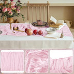 6 Pack Cheesecloth Table Runner 10Ft Christmas Gauze Boho Table Runners for Wedding Decor Bridal Shower Decorations Baby Shower Party(35" x 120") - Image 3