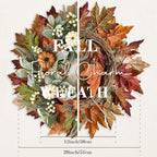 Fall Wreath for Front Door, 20'' Autumn Pumpkin Wreath with Cream Berries, Greenery, Lamb Ear & Maple Leaves, Thanksgiving Harvest Fall Decorations for Home Porch Wall Window Indoor Outdoor - Image 5