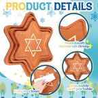 Rtteri 3 Pcs Hanukkah Platters Wood Decorative Trays Food Plate Cookie Serving Trays Happy Chanukah Decorations for Holiday Party Supplies Dessert Snack Home Display, 3 Sizes(Star of David) - Image 3