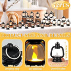 Ferraycle 72 Pcs Mini Lanterns Bulk 4 Inch Black Lamp Table Centerpieces - Image 2