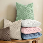 decorUhome Faux Fur Plush Soft Beige Throw Pillow Covers 20x20 Set of 2 - Image 6
