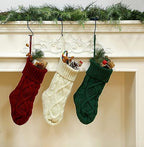Fesciory Christmas Stockings 6 Pack, 14 Inch Cable Knit Xmas Decor - Image 4