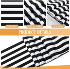 Breling 12 Pack Black and White Striped Table Runner, 12 x 108 Inches - Image 4