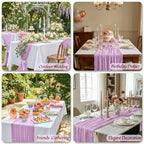 12Pack Lavender Cheesecloth Table Runners 10FT Gauze Table Runner - Image 5