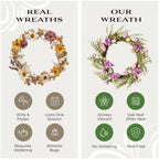 National Tree Company 22 in. Pink Eggs, Flowers and Ferns Easter Wreath, Artificial Spring Wreath with Pink & Pastel Easter Eggs, Indoor or Covered Outdoor Décor - Image 5