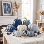 RattanView 7 Pcs Fall Pumpkins Decor, Resin Thanksgiving Table Centerpiece by RattanView
