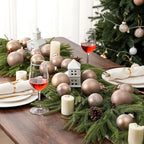 Yunlly 18 Pcs Neutral Christmas Ball Ornaments Brown Xmas Tree Decor - Image 6