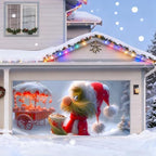 Christmas Garage Door Banner – Festive Holiday Party Backdrop Decoration for Home & Outdoor, Elf & Snow Scene Design for Garage, Porch, Living Room, or Bedroom,16 x 7ft/4.8 x 2.1m by TTCHANG