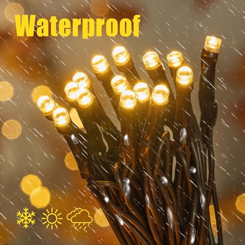 66ft Maple Leaves 200LED String Lights Fall Decor for Home Lighted Fall Garland Decorations Thanksgiving Halloween Decor Full String Lights for Indoor Room Autumn Harvest - Image 4