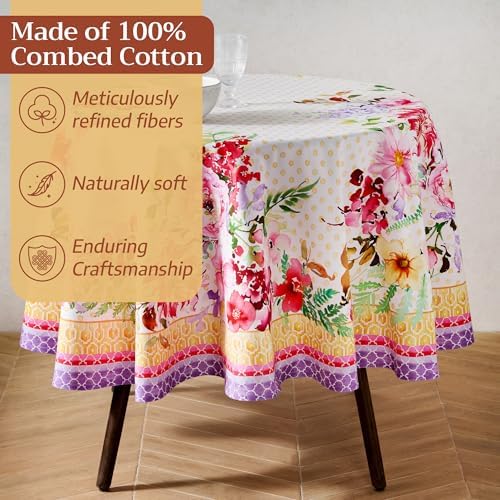 Maison d' Hermine Table Cloth Round Table 100% Combed Cotton 70" Diameter - Image 4