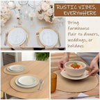 Kochorie 100 Pieces Burlap Placemats 11.8 Inch Round - Image 7