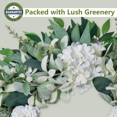 20" Spring Summer Wreath for Front Door Year-Round - Image 2