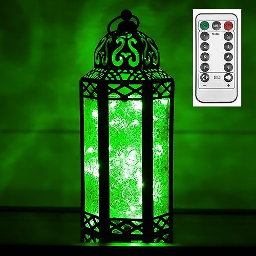 Vela Lanterns Decorative Indoor Fairy Light Candle Holder, Green, M, 6-Pack - Image 2