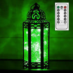 Vela Lanterns Decorative Indoor Fairy Light Candle Holder, Green, M, 12-PK - Image 2