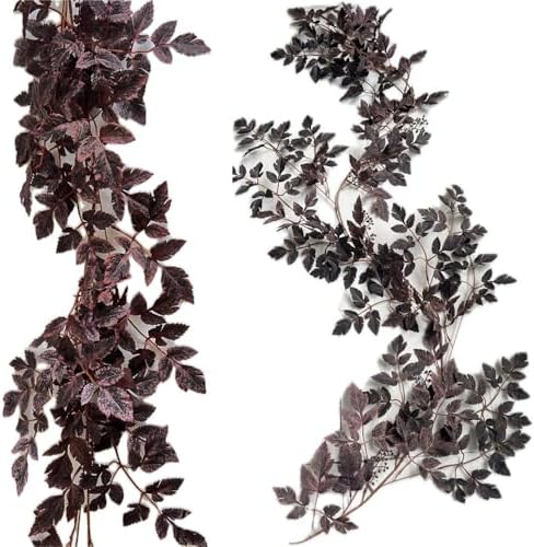 2PC Artificial Plum Cimicifuga Seeded Fall Garland Vine 6Ft - Image 5
