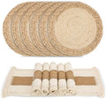 Placemats Set of 6 with 6 PCs Round Placemats and 6 PCs Table Mats by Zology