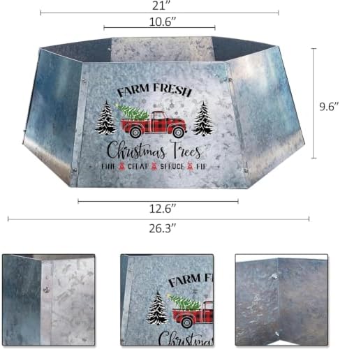 Small Christmas Tree Collar 26 Inch Diameter Base, Small Tree Collar for Artificial Trees, Christmas Truck Decorations - Image 3