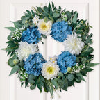 Hydrangea Wreath for Front Door Porch Wall Indoor Outdoor by SOOSUBELWREATH