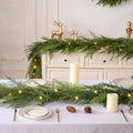 6 FT 2Pcs Prelit Realistic Faux Pine Cedar Garland for Christmas Decor Home by KIWDY