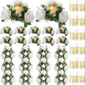 Yunlly 12 Pcs Rose Candle Rings with Candles Sets, White by Yunlly