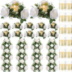 Yunlly 12 Pcs Rose Candle Rings with Candles Sets, White by Yunlly