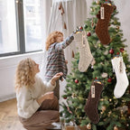 4 Pack 18 In Christmas Knit Hanging Stocking Xmas Home Decoration - Image 2