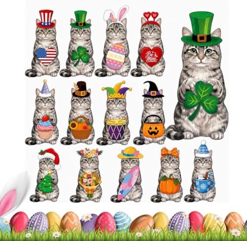 Wooden Tabletop Animal Decor Magnetic Interchangeable Seasonal (A) - Image 2