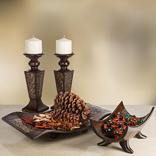 Creative Scents Schonwerk Brown Decorative Bowl for Home Decor - Dining Room Centerpiece - Coffee Table Decor for Living Room - 10" Resin Bowl - House Decor Decorations or Key Bowl for Entryway - Image 7
