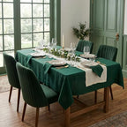 Solino Home 100% Linen Dining Table Runner Ivory Woven, Fete 14 x 72 in - Image 2