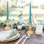 DARJEN Candlestick Holders Set, 4" H Taper Candle Holders Bulk, 12Pcs Gold Glass Candle Holders for Wedding, Festival, Party & Windowsill Decor - Image 5